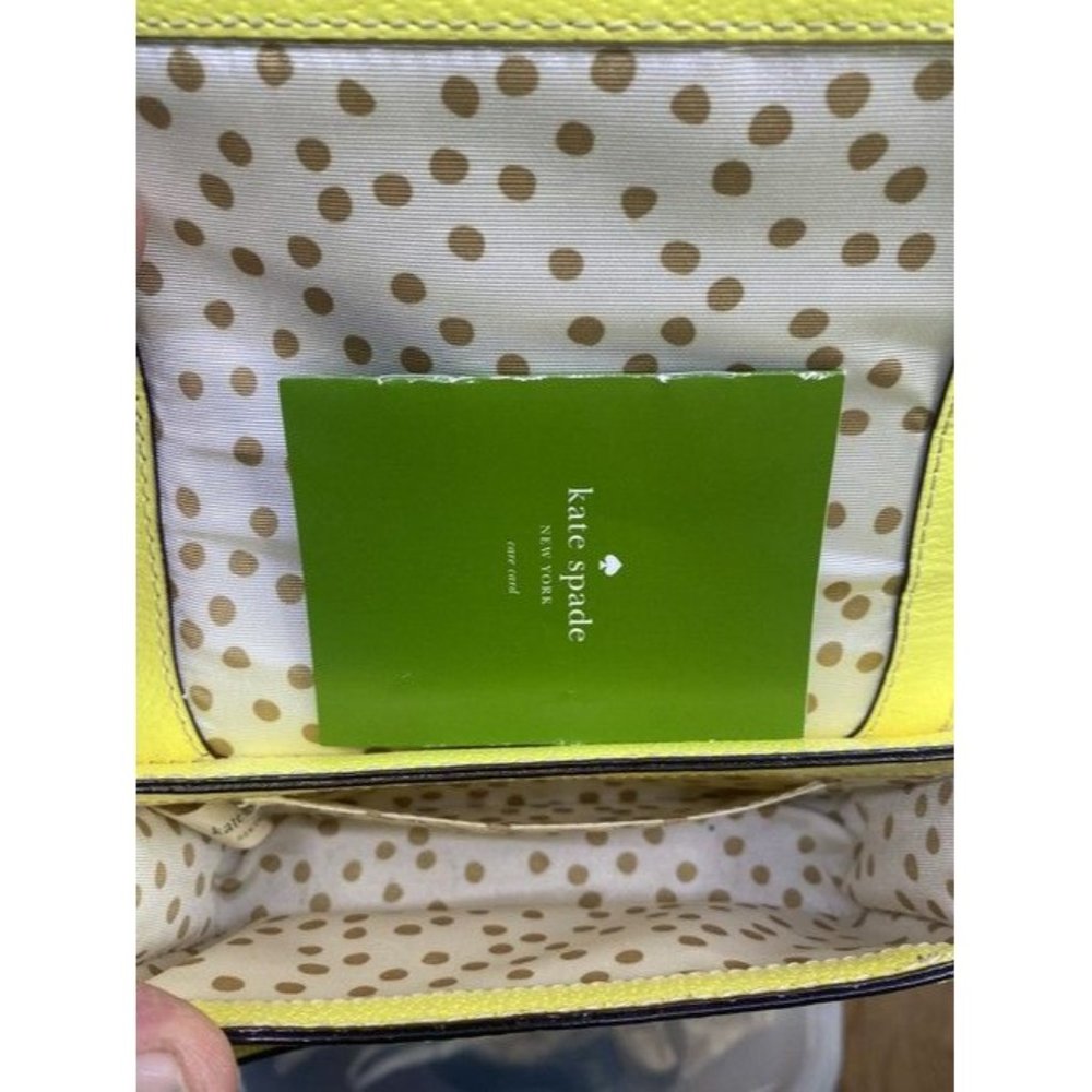 Kate Spade Small Yellow Leather Cross Body Bag - Picture 7 of 7